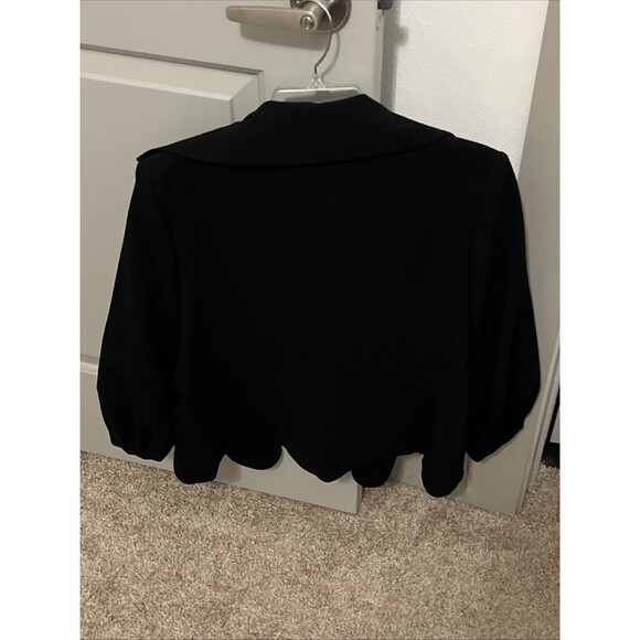 Cabi Women’s 14 Abbott Cropped Jacket Ponte Knit Metal Buttons Black 3027 - Picture 2 of 4